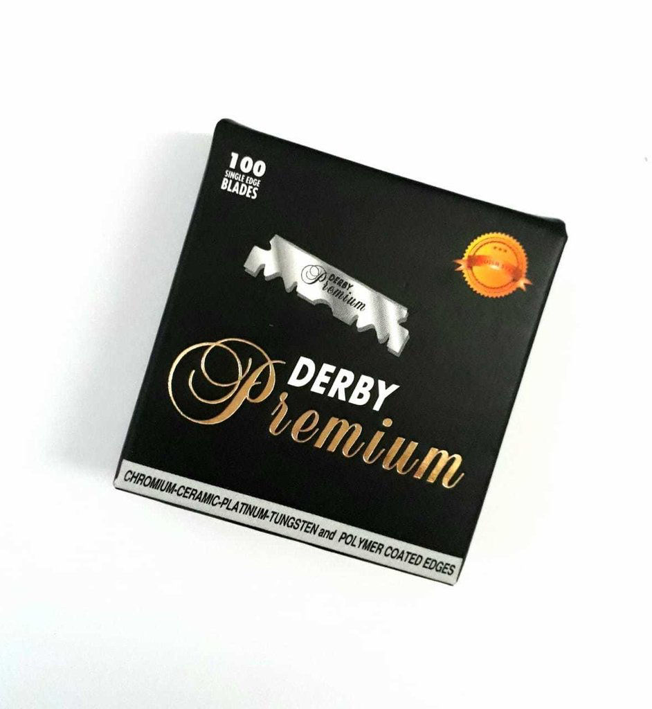 Derby Premium Lâminas 1/2 com 100. Official Alta Cosmética