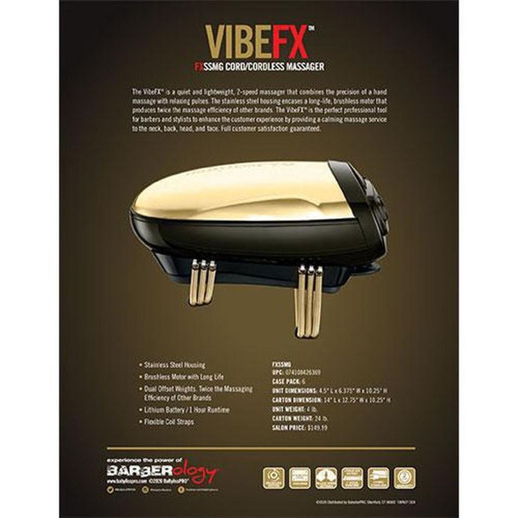 Imagem de Massageador craniano VibeFX Babyliss Gold