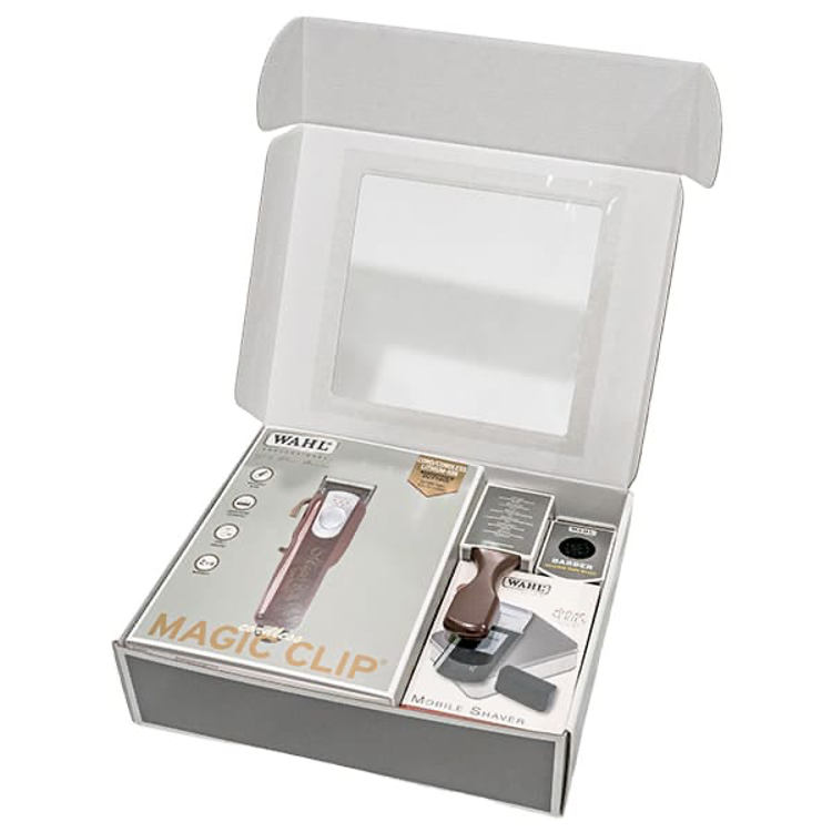 Imagem de Wahl - Pack Máquina de cortar cabelo MAGIC CLIP sem fios 5V + máquina de barbear SUPER CLOSE + escova FADE + escova FADE KNUCKLE