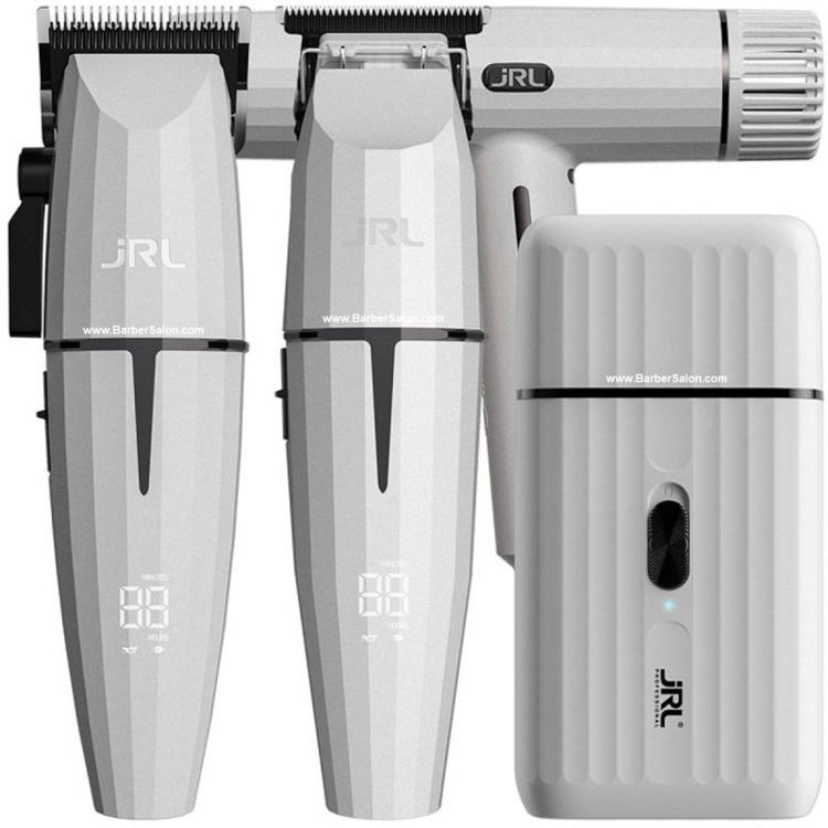 Imagem de JRL KIT 3 ONYX CLIPPER+ONYX TRIMMER+ONYX SHAVER PRO+FORTE PRO EN BRANCO JRL